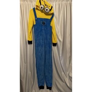 Despicable Me Minion Costume Size Medium 8/10 Unisex Yellow Blue 1 Pc Zip
